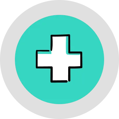 a cross in a circle with a black background